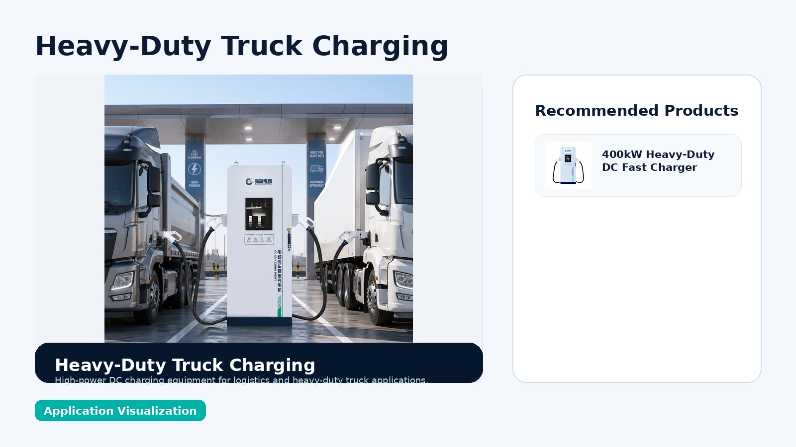 Heavy-duty truck charging application